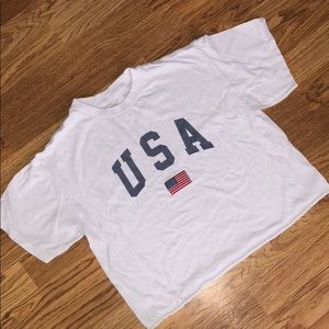 cropped USA top brandy melville